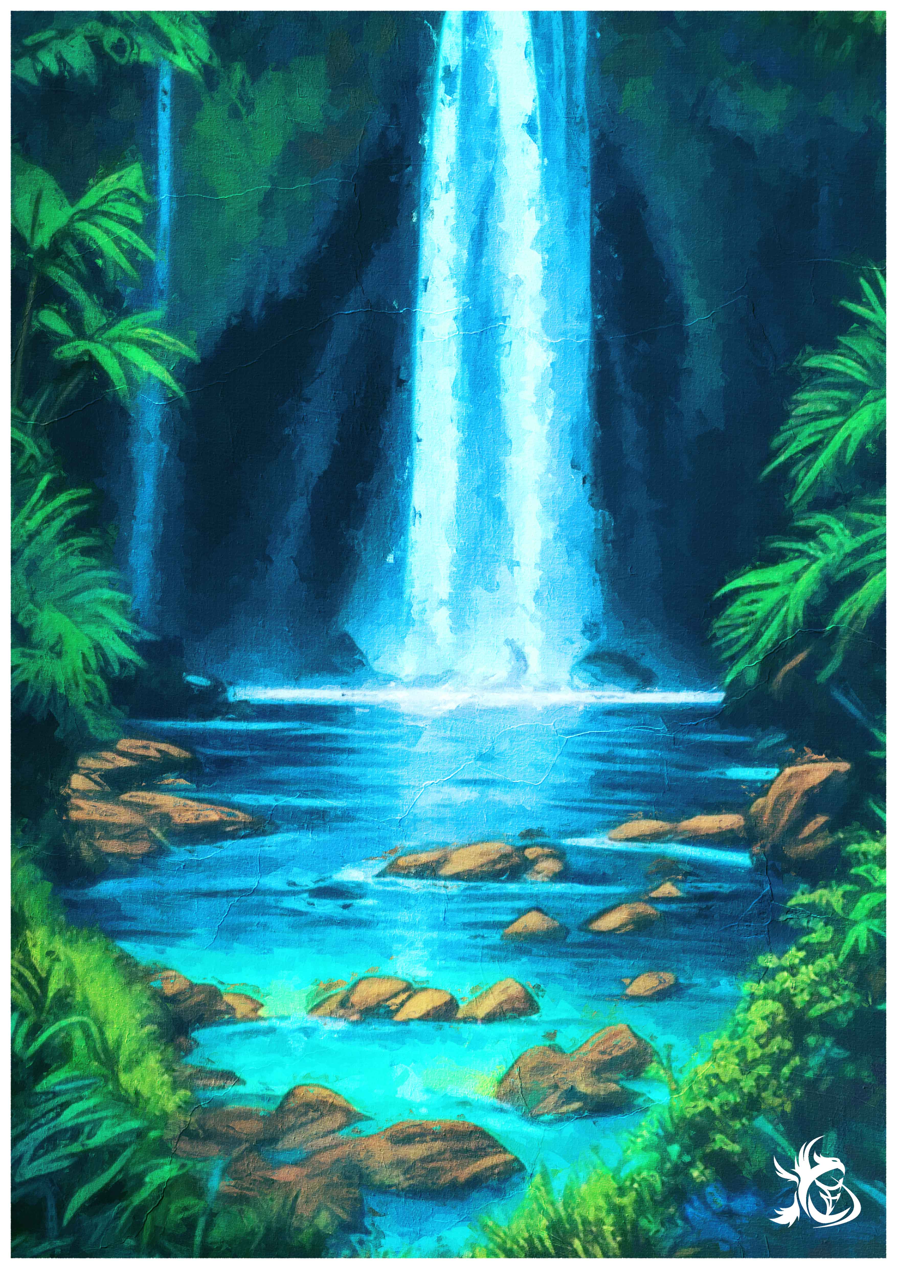 Peinture numérique — bassin de jungle